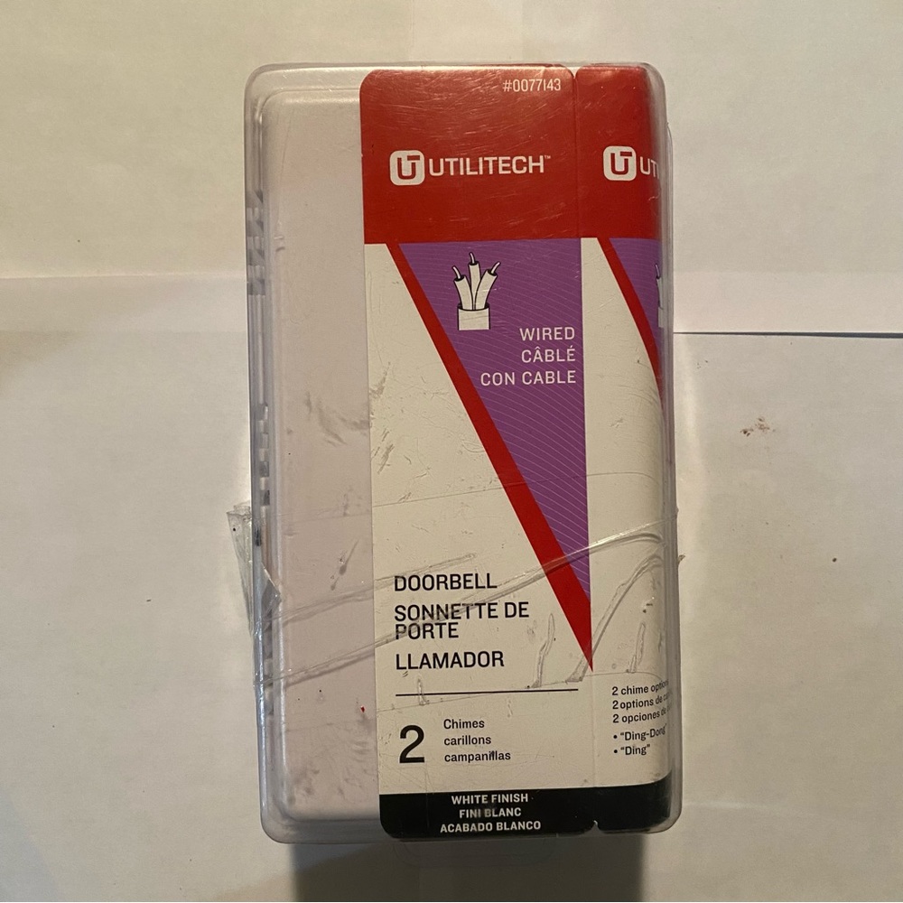 Utilitech Wired Doorbell with 2 Chimes White Finish